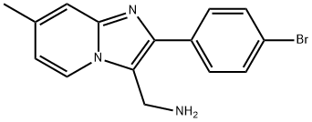 C-[2-(4-BROMO-PHENYL)-7-METHYL-IMIDAZO[1,2-A]-PYRIDIN-3-YL]-METHYLAMINE Struktur