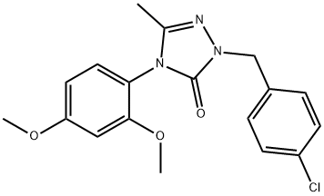 2-(4-CHLOROBENZYL)-4-(2,4-DIMETHOXYPHENYL)-5-METHYL-2,4-DIHYDRO-3H-1,2,4-TRIAZOL-3-ONE Struktur