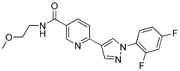 6-[1-(2,4-DIFLUOROPHENYL)-1H-PYRAZOL-4-YL]-N-(2-METHOXYETHYL)NICOTINAMIDE Struktur