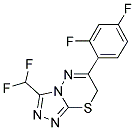 3-DIFLUOROMETHYL-6-(2,4-DIFLUORO-PHENYL)-7H-[1,2,4]TRIAZOLO[3,4-B][1,3,4]THIADIAZINE Struktur