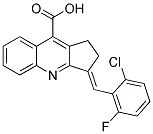 3-(2-CHLORO-6-FLUORO-BENZYLIDENE)-2,3-DIHYDRO-1H-CYCLOPENTA[B]QUINOLINE-9-CARBOXYLIC ACID Struktur