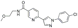 6-[1-(4-CHLOROPHENYL)-1H-PYRAZOL-4-YL]-N-(2-METHOXYETHYL)NICOTINAMIDE Struktur