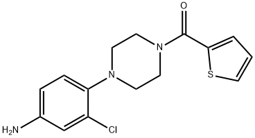 3-CHLORO-4-[4-(THIEN-2-YLCARBONYL)PIPERAZIN-1-YL]ANILINE Struktur