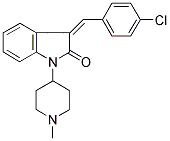 3-[(4-CHLOROPHENYL)METHYLENE]-1,3-DIHYDRO-1-(1-METHYLPIPERIDIN-4-YL)-(2H)-INDOL-2-ONE Struktur