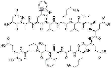 H-ASN-ALA-TRP-VAL-LYS-VAL-VAL-GLU-GLU-LYS-ALA-PHE-SER-PRO-GLU-OH Struktur