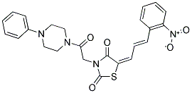 5-[(Z,2Z)-3-(2-NITROPHENYL)-2-PROPENYLIDENE]-3-[2-OXO-2-(4-PHENYL-1-PIPERAZINYL)ETHYL]-1,3-THIAZOLIDINE-2,4-DIONE Struktur