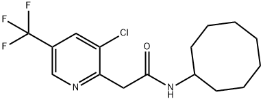 2-[3-CHLORO-5-(TRIFLUOROMETHYL)-2-PYRIDINYL]-N-CYCLOOCTYLACETAMIDE Struktur