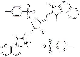 2-[2-[2-CHLORO-3-[2-(1,3-DIHYDRO-1,1,3-TRIMETHYL-2H-BENZO[E]-INDOLE-2-YLIDENE)-ETHYLIDENE]-1-CYCLOPENTENE-1-YL]-ETHENYL]-1,1,3-TRIMETHYL-1H-BENZO[E]INDOLIUM 4-METHYLBENZENESULFONATE Struktur