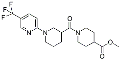 1-[(1-(5-(TRIFLUOROMETHYL)PYRIDIN-2-YL)PIPERIDIN-3-YL)CARBONYL]PIPERIDINE-4-CARBOXYLIC ACID, METHYL ESTER Struktur