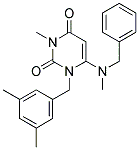 6-(BENZYL-METHYL-AMINO)-1-(3,5-DIMETHYL-BENZYL)-3-METHYL-1H-PYRIMIDINE-2,4-DIONE Struktur