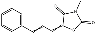 3-METHYL-5-[(Z,2E)-3-PHENYL-2-PROPENYLIDENE]-1,3-THIAZOLANE-2,4-DIONE Struktur