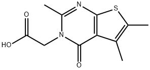 (2,5,6-TRIMETHYL-4-OXO-4H-THIENO[2,3-D]PYRIMIDIN-3-YL)-ACETIC ACID Struktur