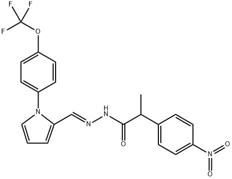 2-(4-NITROPHENYL)-N'-((E)-(1-[4-(TRIFLUOROMETHOXY)PHENYL]-1H-PYRROL-2-YL)METHYLIDENE)PROPANOHYDRAZIDE Struktur