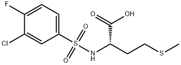 2-[[(3-CHLORO-4-FLUOROPHENYL)SULFONYL]AMINO]-4-(METHYLTHIO)BUTANOIC ACID Struktur