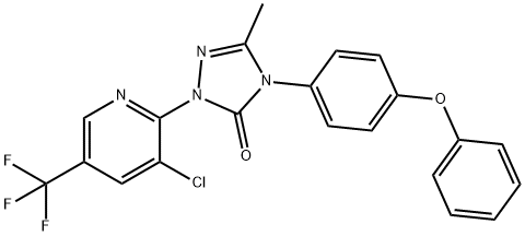 2-[3-CHLORO-5-(TRIFLUOROMETHYL)-2-PYRIDINYL]-5-METHYL-4-(4-PHENOXYPHENYL)-2,4-DIHYDRO-3H-1,2,4-TRIAZOL-3-ONE Struktur