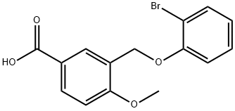 3-(2-BROMO-PHENOXYMETHYL)-4-METHOXY-BENZOIC ACID Struktur