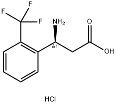 (S)-3-AMINO-3-(2-TRIFLUOROMETHYL-PHENYL)-PROPANOIC ACID HYDROCHLORIDE Struktur