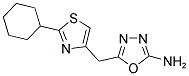 5-(2-CYCLOHEXYL-THIAZOL-4-YLMETHYL)-1,3,4-OXADIAZOL-2-YLAMINE Struktur