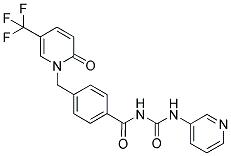 1-[4-(2,4-DIAZA-1,3-DIOXO-4-PYRIDIN-3-YLBUT-1-YL)BENZYL]-5-(TRIFLUOROMETHYL)-2-PYRIDONE Struktur