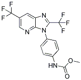 N-[4-[2,5-BIS(TRIFLUOROMETHYL)-1,3,7-TRIAZAINDEN-1-YL]PHENYL]CARBAMIC ACID, METHYL ESTER Struktur