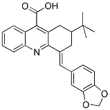 4-BENZO[1,3]DIOXOL-5-YLMETHYLENE-2-TERT-BUTYL-1,2,3,4-TETRAHYDRO-ACRIDINE-9-CARBOXYLIC ACID Struktur