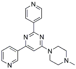 4-(4-METHYLPIPERAZIN-1-YL)-6-PYRIDIN-3-YL-2-PYRIDIN-4-YLPYRIMIDINE Struktur