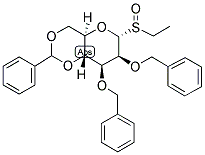 ETHYL 2,3-DI-O- BENZYL-4,6-O-BENZYLIDENE-1-DEOXY-1-THIO- ALPHA-D-MANNOPYRANOSIDE S-OXIDE Struktur