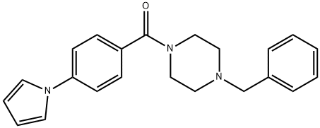 (4-BENZYLPIPERAZINO)[4-(1H-PYRROL-1-YL)PHENYL]METHANONE Struktur