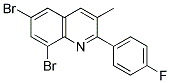 6,8-DIBROMO-2-(4-FLUOROPHENYL)-3-METHYLQUINOLINE Struktur