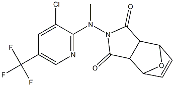 4-[[3-CHLORO-5-(TRIFLUOROMETHYL)-2-PYRIDINYL](METHYL)AMINO]-10-OXA-4-AZATRICYCLO[5.2.1.0(2,6)]DEC-8-ENE-3,5-DIONE Struktur