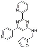 N-(2-FURYLMETHYL)-2-PYRIDIN-2-YL-6-PYRIDIN-4-YLPYRIMIDIN-4-AMINE Struktur