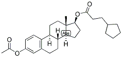 1,3,5(10)-ESTRATRIEN-3,17-BETA-DIOL 3-ACETATE, 17-CYCLOPENTYLPROPIONATE Struktur