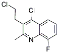 4-CHLORO-3-(2-CHLOROETHYL)-8-FLUORO-2-METHYLQUINOLINE Struktur