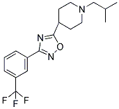 1-ISOBUTYL-4-[3-(3-(TRIFLUOROMETHYL)PHENYL)-1,2,4-OXADIAZOL-5-YL]PIPERIDINE Struktur