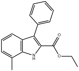 7-METHYL-3-PHENYL-1H-INDOLE-2-CARBOXYLIC ACID ETHYL ESTER Struktur