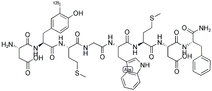 ([125I]-TYR)-CHOLECYSTOKININ OCTAPEPTIDE (DESULFATED) Struktur