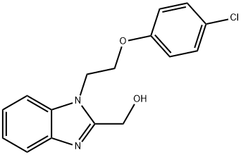 (1-[2-(4-CHLOROPHENOXY)ETHYL]-1H-BENZIMIDAZOL-2-YL)METHANOL Struktur