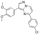 4-[5-(4-CHLOROPHENYL)PYRAZOLO[1,5-A]PYRIMIDIN-3-YL]-2-METHOXYPHENYL METHYL ETHER Struktur