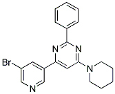 4-(5-BROMOPYRIDIN-3-YL)-2-PHENYL-6-PIPERIDIN-1-YLPYRIMIDINE Struktur