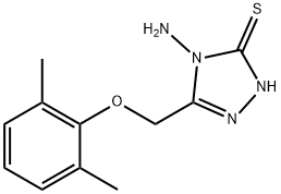 4-AMINO-5-[(2,6-DIMETHYLPHENOXY)METHYL]-4H-1,2,4-TRIAZOLE-3-THIOL Struktur