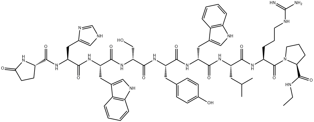 (DES-GLY10,D-SER4,D-TRP6,PRO-NHET9)-LHRH Struktur