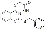 ([2-(BENZYLTHIO)QUINAZOLIN-4-YL]THIO)ACETIC ACID Struktur