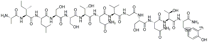 ([125I]-TYR)-AMYLIN (25-37) (HUMAN) Struktur