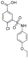 4-CHLORO-3-(4-ETHOXY-PHENYLSULFAMOYL)-BENZOIC ACID Struktur