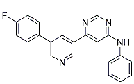 6-[5-(4-FLUOROPHENYL)PYRIDIN-3-YL]-2-METHYL-N-PHENYLPYRIMIDIN-4-AMINE Struktur