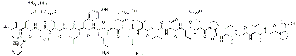 H-TRP-ARG-SER-GLU-LEU-TYR-LYS-TYR-LYS-VAL-VAL-THR-ILE-GLU-PRO-LEU-GLY-VAL-ALA-PRO-OH Struktur