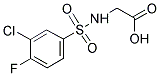 2-([(3-CHLORO-4-FLUOROPHENYL)SULFONYL]AMINO)ACETIC ACID Struktur