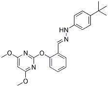 1,2-DIAZA-3-[2-[(4,6-DIMETHOXYPYRIMIDIN-2-YL)OXY]PHENYL]-1-[4-(TERT-BUTYL)PHENYL]PROP-2-ENE Struktur