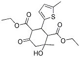 DIETHYL 4-HYDROXY-4-METHYL-2-(5-METHYLTHIEN-2-YL)-6-OXOCYCLOHEXANE-1,3-DICARBOXYLATE Struktur