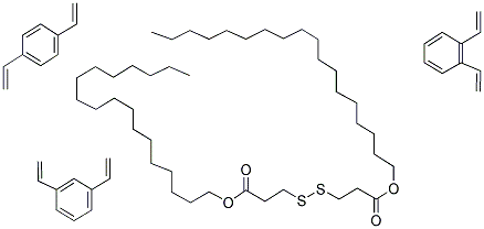 3,3'-DITHIODIPROPIONIC ACID DIOCTADECYL ESTER DIVINYLBENZENE Struktur